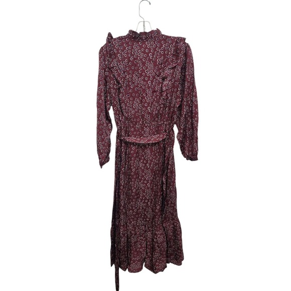 Outerknown Women's Floral Ruffle Trim Long Sleeve Maxi Dress, Small - Picture 7 of 7